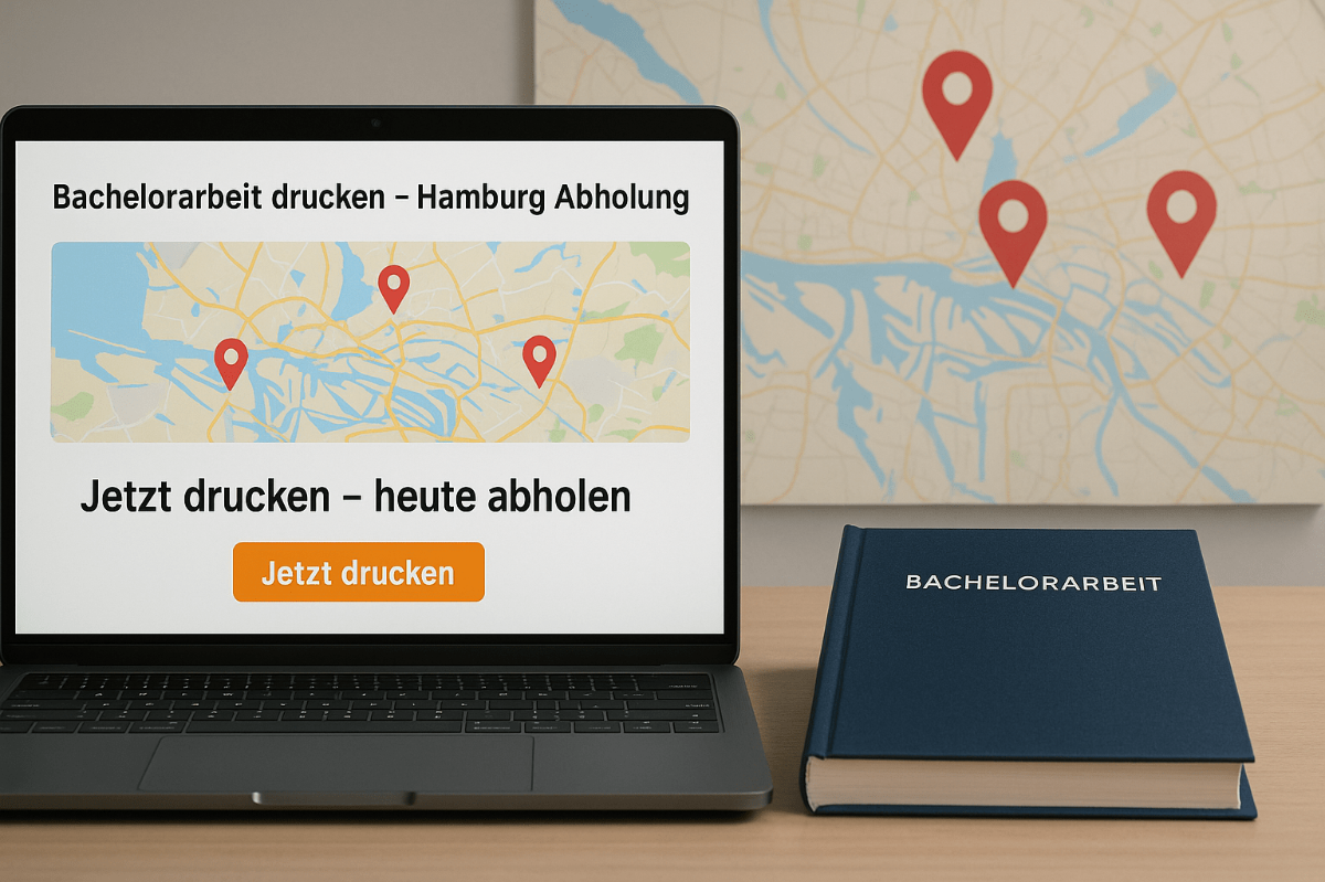 Bachelorarbeit drucken in Hamburg mit Abholung am selben Tag