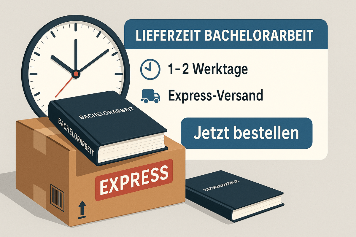 Lieferzeit Bachelorarbeit mit Express-Versand in 1–2 Werktagen